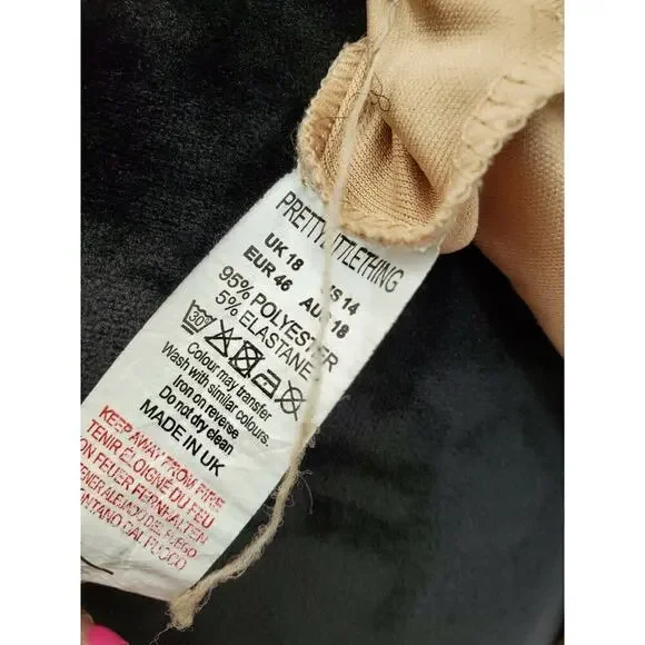 Prettylittlething Women Brown Polyester Round Neck Sleeveless Long Maxi Dress 14 - Picture 10 of 11